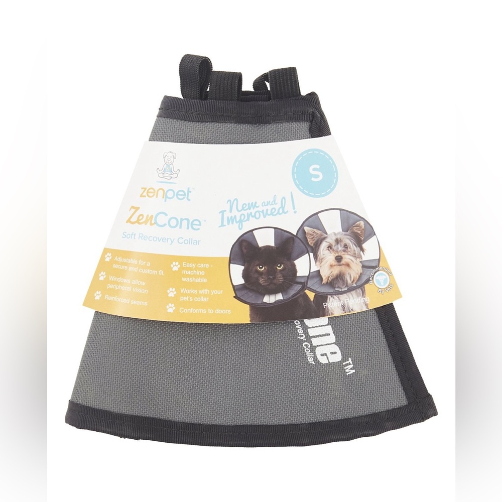NWT ZenPet ZenCone Soft Recovery Collar Gray Small